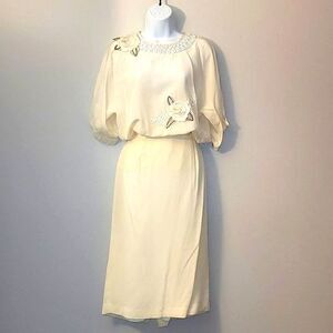 Vintage Pia Rucci Ladies Silk Skirt Set Size 10